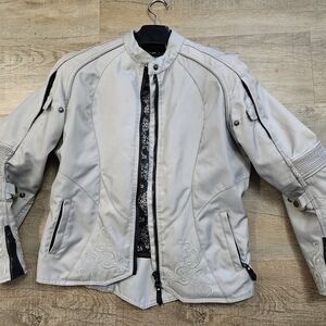 Joe Rocket Women's Light Gray Leather Jacket